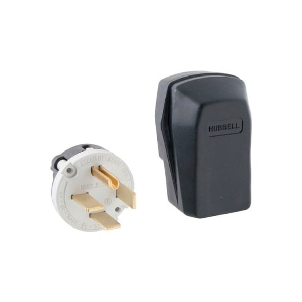 Allpoints 2531384 Plug, Angle, 4 Prong, 250V, 60A